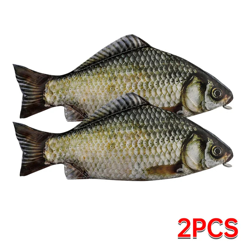 Creative Simulated Salted Fish Pencil Case Large Capacity Pencils Pouch Cute Pencil Bag Funny Back to School Acsesories Gift 2PCs pencil bags - Tophatter Daily Deals
