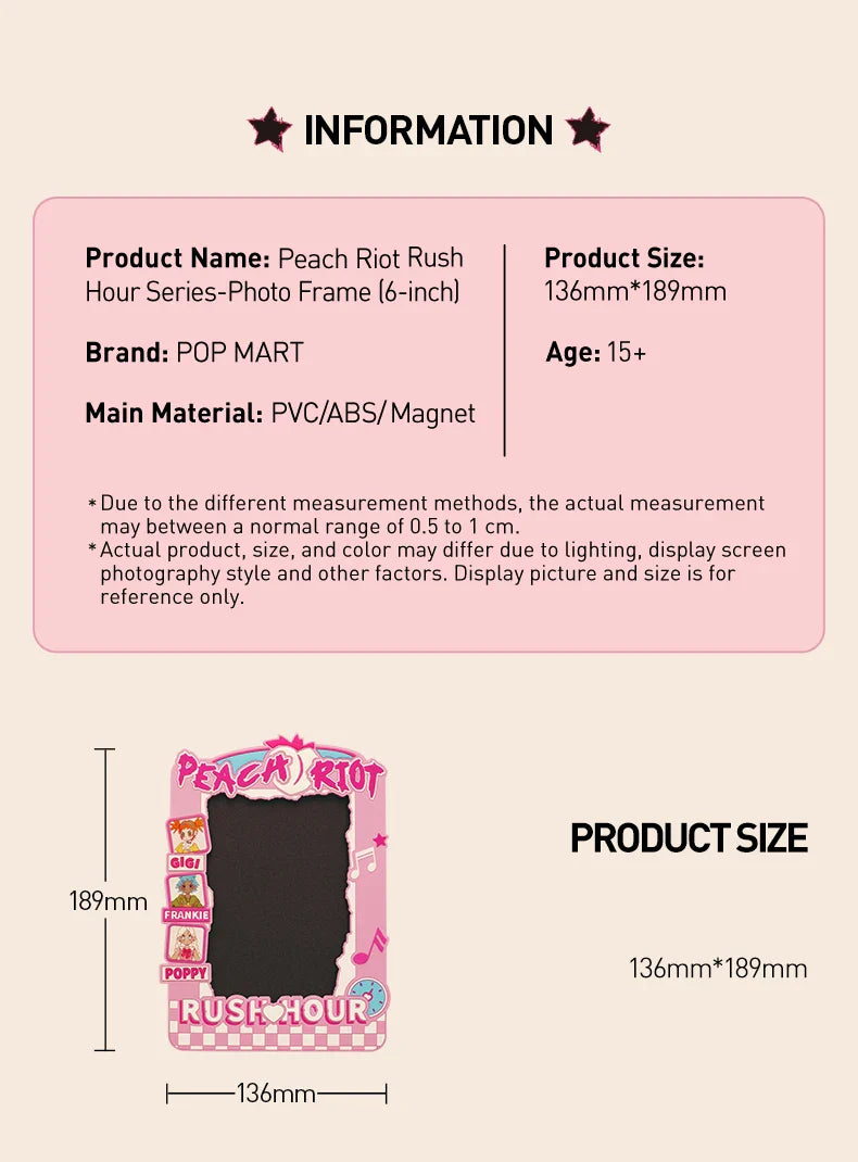 Genuine Pop Mart Peach Riot Rush Hour Series - Photo Frame (6-inch) Anime - Tophatter Daily Deals