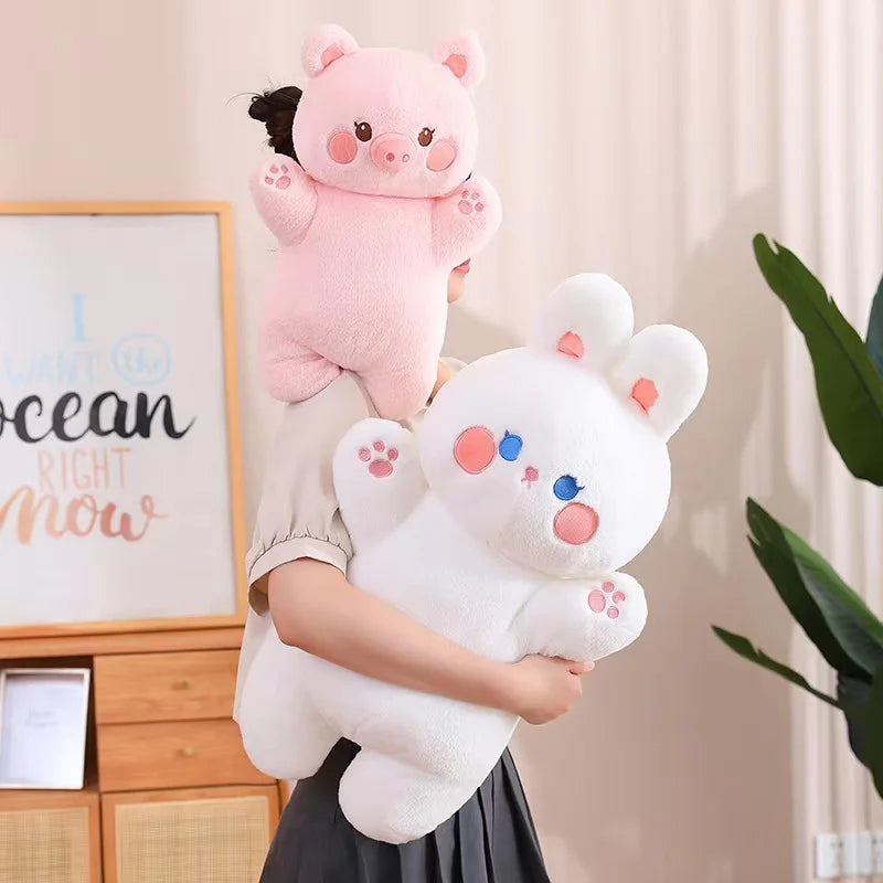Bunny Taiyaki Plush Toys Cute Strawberry Pig Rabbits Animals - Tophatter Daily Deals