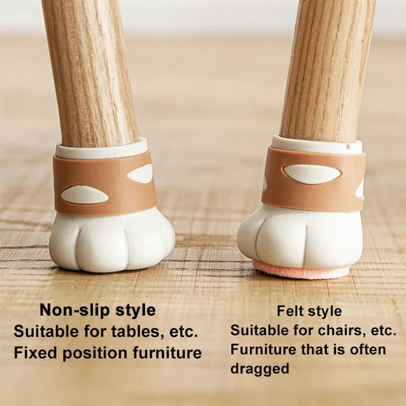 Silicone Chair Leg Caps Cat Claw Foot Pads Home Decor Animals - Tophatter Daily Deals