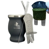 Yerba Mate Bombilla Set Stainless Steel Mate Kit Easy Clean - Tophatter Daily Deals