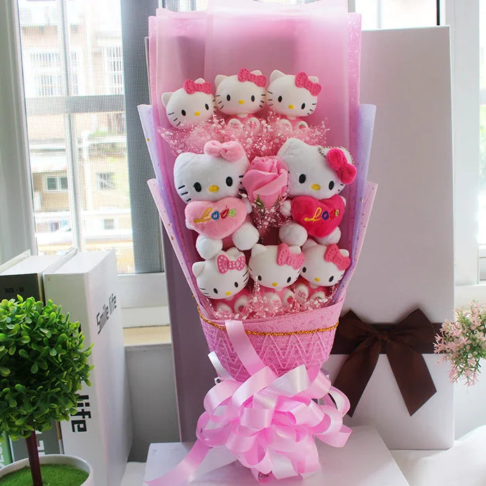 Sanrio Hello Kitty Plush Toy Bouquet Flowers - Tophatter Daily Deals