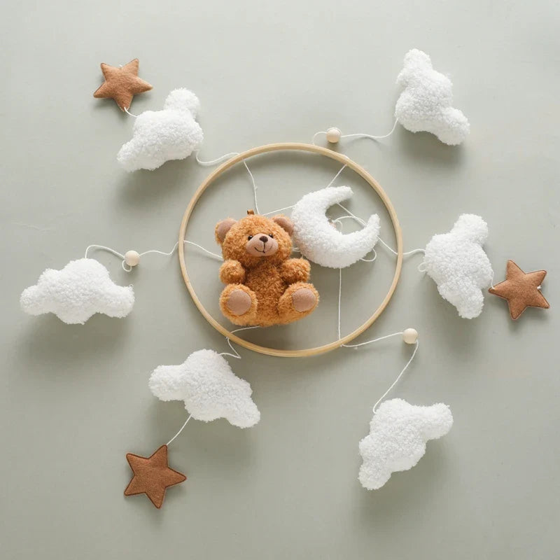 Baby Crib Mobile Wooden Musical Newborn Sensory Toys - Tophatter Daily Deals