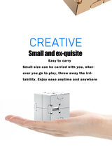 Metal Magic Cube Stress Relief Toy Portable Puzzle Focus - Tophatter Daily Deals
