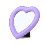 Pink Love Heart-Shaped Cosmetic Mirror Makeup Wall Hanging Mirror Mythical - Tophatter Daily Deals