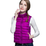Lightweight Women's Sleeveless Vest - Quilted Nylon, Warm Purple - Tophatter Daily Deals