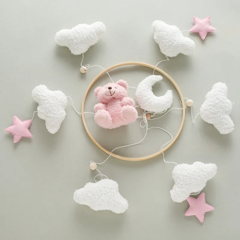 Baby Crib Mobile Wooden Nursery Newborn Sensory Toys - Tophatter Daily Deals