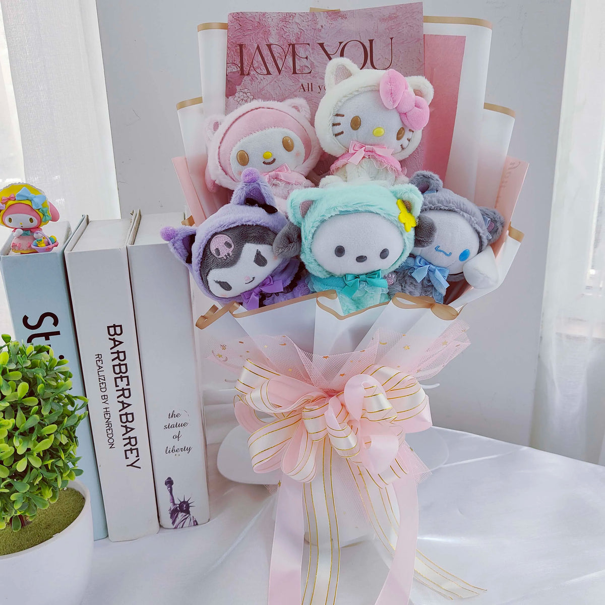 Sanrio Plush Bouquet My Melody Kuromi Cinnamoroll Hello Kitty Flowers - Tophatter Daily Deals