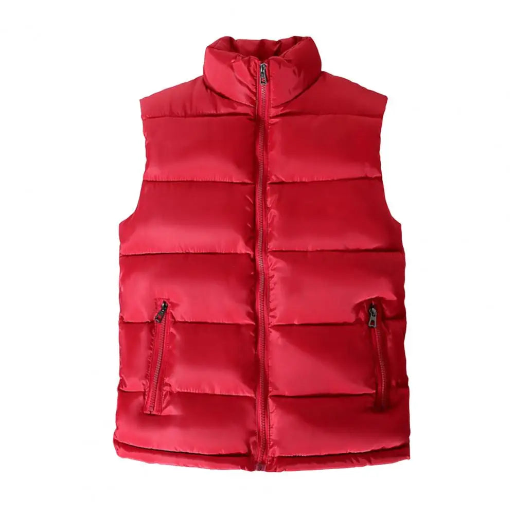 Lightweight Men's Puffer Vest - Slim Stand Collar, Quilted - Tophatter Daily Deals