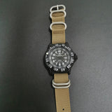 Military Watch Green Nylon Strap 50m Waterproof Luminous - Tophatter Daily Deals