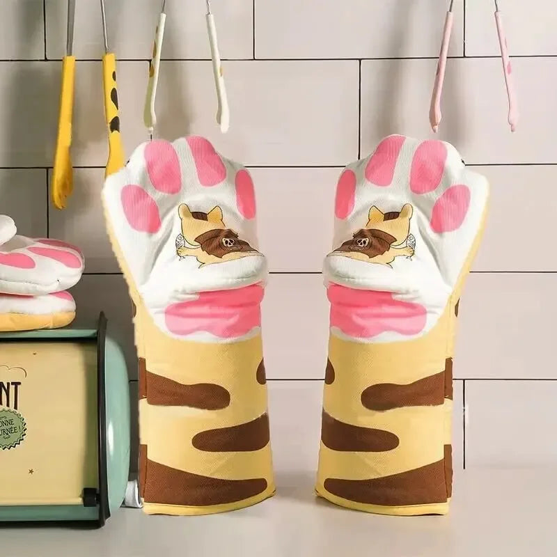Cat Paw Oven Gloves Tiger Stripes Animals - Tophatter Daily Deals