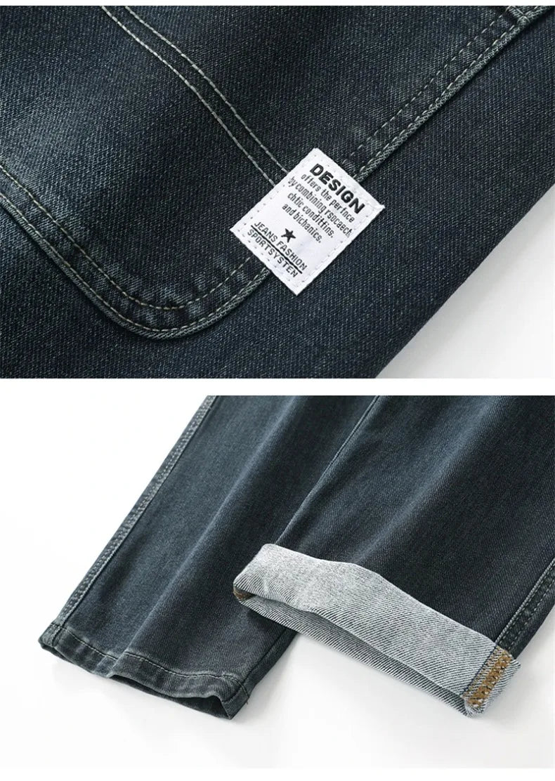 Stretchy Men’s Jeans - Wide Leg, Cotton, Business Casual - Tophatter Daily Deals