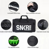 35L Sports Travel Bag with Green Interior Black Duffel Bags - Tophatter Daily Deals