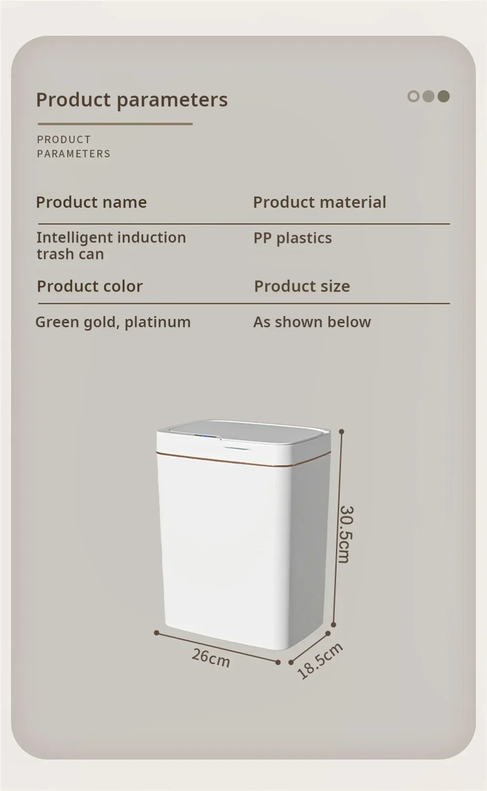 Touchless Smart Sensor Trash Can 15L Waterproof Automatic - Tophatter Daily Deals