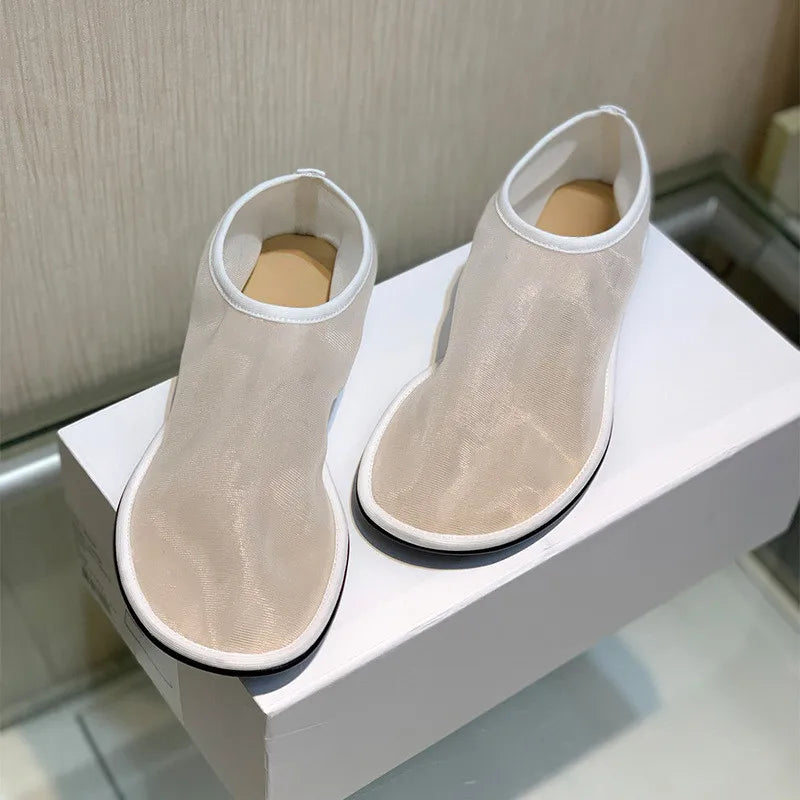 Breathable Women Mesh Ballet Flats - Slip On, For Summer White - Tophatter Daily Deals