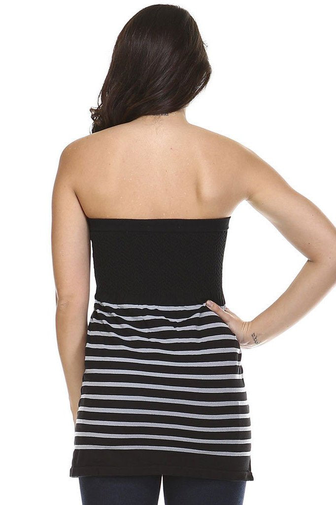 Women's Textured Knit Stretch Tube Top Tops - Tophatter Daily Deals