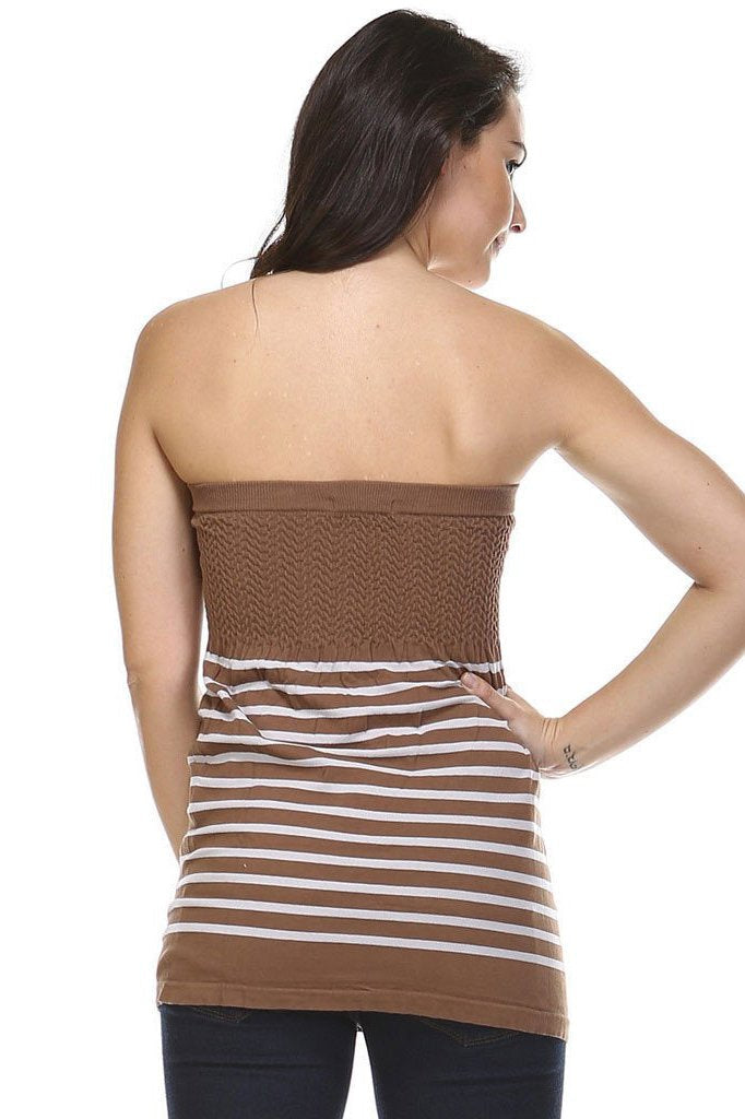 Women's Textured Knit Stretch Tube Top Tops - Tophatter Daily Deals