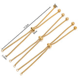 Stainless Steel Bracelet Extenders Adjustable Slider 3Pc Gold 04 3pcs - Tophatter Daily Deals