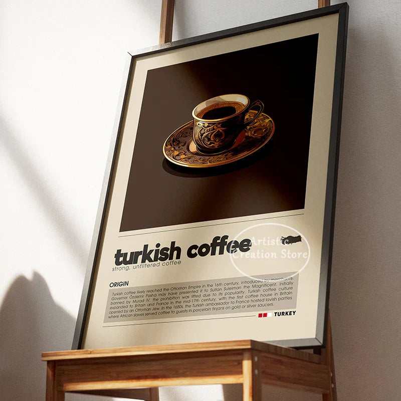 Coffee Wall Art Six Panel Minimalist Kitchen Cafe Decor - Tophatter Daily Deals