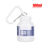 Mini Portable Protein Powder Bottles with Keychain Health Funnel Medicine Bottle Small Water Cup Outdoor Sport Storage White - Tophatter Daily Deals