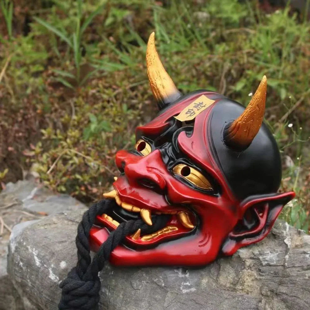 Horror Hannya Mask Resin Demon Cosplay Halloween 2025 - Tophatter Daily Deals