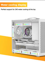Mini ITX PC Case Transparent Side 240mm Water Cooling - Tophatter Daily Deals