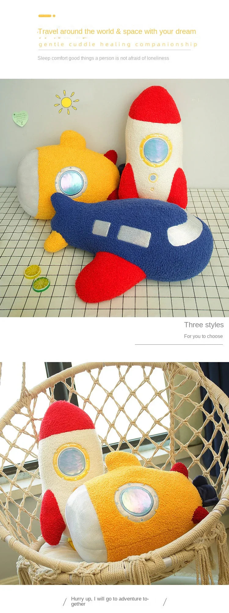 Rocket Spaceship Plane Aeroplane Flight Ship Plush Galaxy Toy Submarine Travel Outer Space - Tophatter Daily Deals