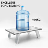 Aluminum Alloy Mini Camping Table Foldable Silver Camp Furniture - Tophatter Daily Deals