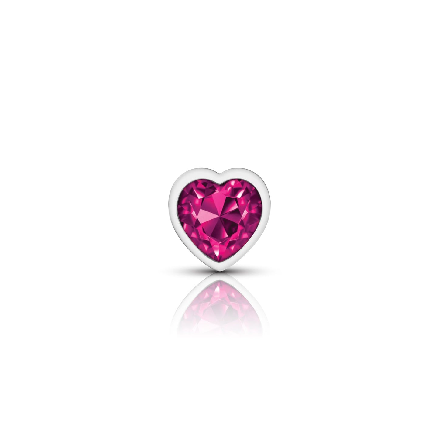Cheeky Charms Silver Metal Butt Plug with Heart Pink Jewel Small > Anal Range > Jewel Butt Plugs - Tophatter Daily Deals