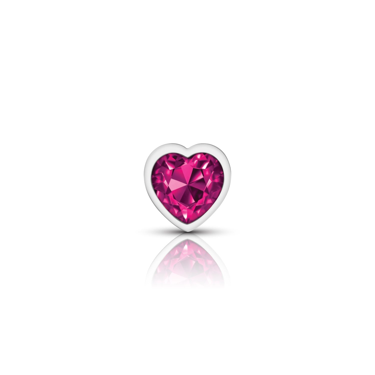 Cheeky Charms Silver Metal Butt Plug with Heart Pink Jewel Small > Anal Range > Jewel Butt Plugs - Tophatter Daily Deals