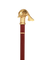 Custom RC Swords Brass Dolphin Handle Sword Cane – Mahogany Metal Shaft, 29" Blade Sword Canes - Tophatter Daily Deals