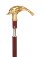 Custom RC Swords Brass Dolphin Handle Sword Cane – Mahogany Metal Shaft, 29" Blade Sword Canes - Tophatter Daily Deals