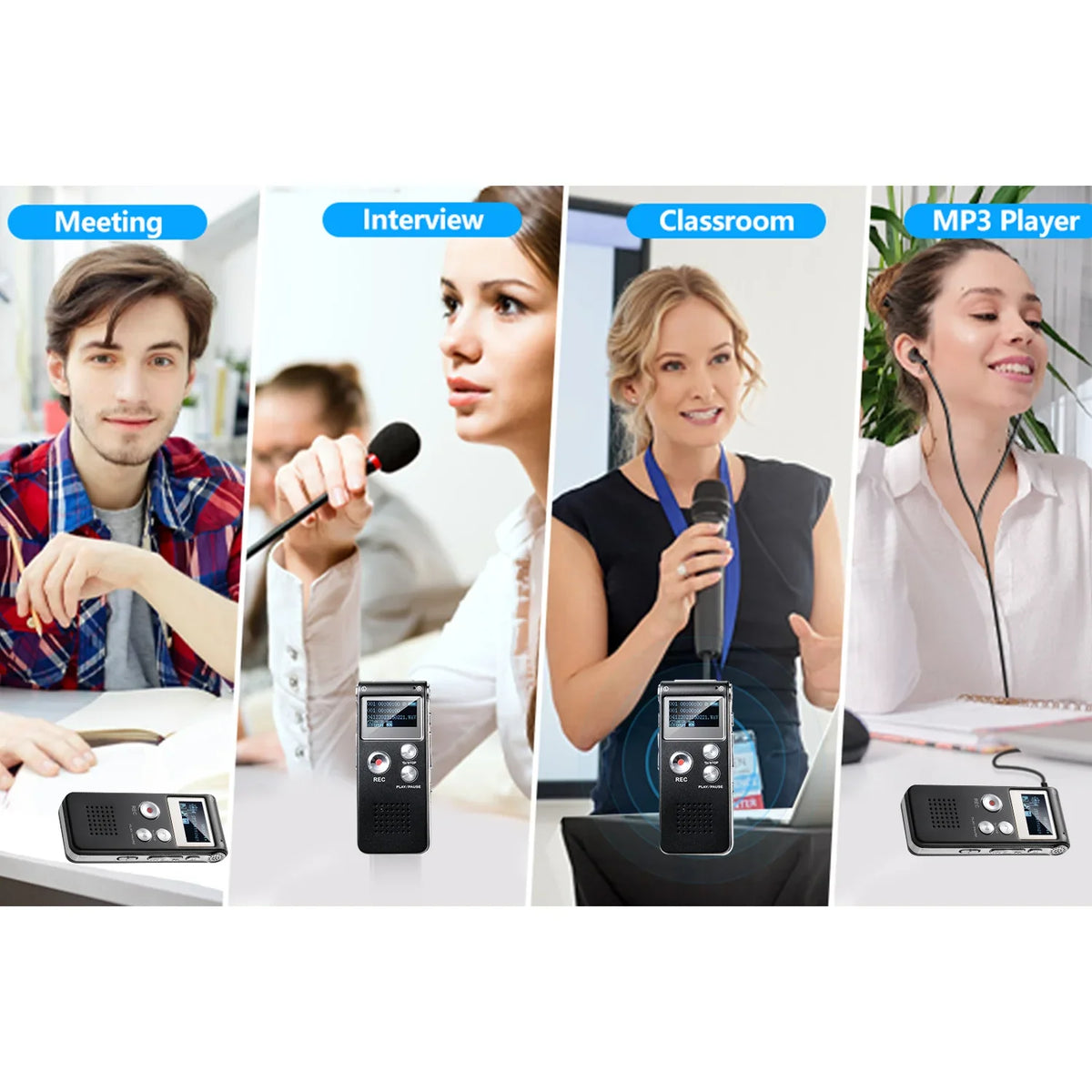 Voice Recorder Voice Activated Mini Recorder for Lectures - Tophatter Daily Deals