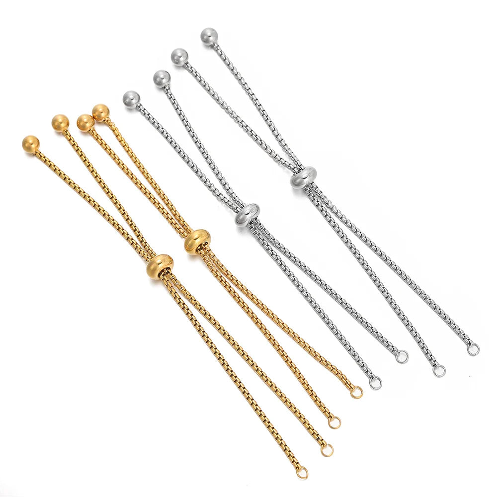 Stainless Steel Bracelet Extenders Adjustable Slider 3Pc - Tophatter Daily Deals