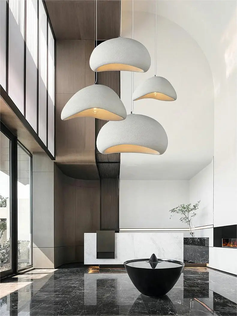 Japandi Pendant Ceiling Lamps Nordic Wabi Sabi LED Dining Room - Tophatter Daily Deals