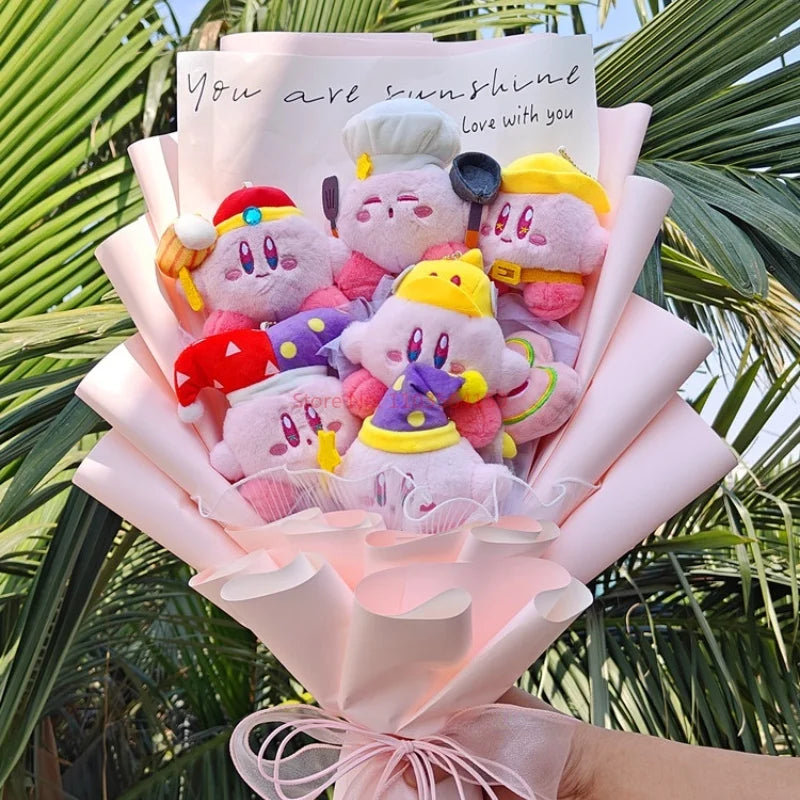 Kawaii Pink Graduation Kirby Plush Bouquet Anime - Tophatter Daily Deals
