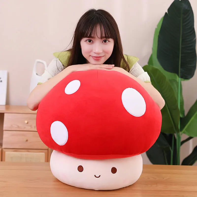 Mushroom Plush Toy Shiitake Mushroom Super Mario Level Up Food - Tophatter Daily Deals