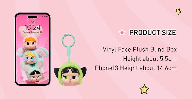 Genuine Pop Mart × Powerpuff Girls Series - Vinyl Face Plush Blind Box Flowers - Tophatter Daily Deals