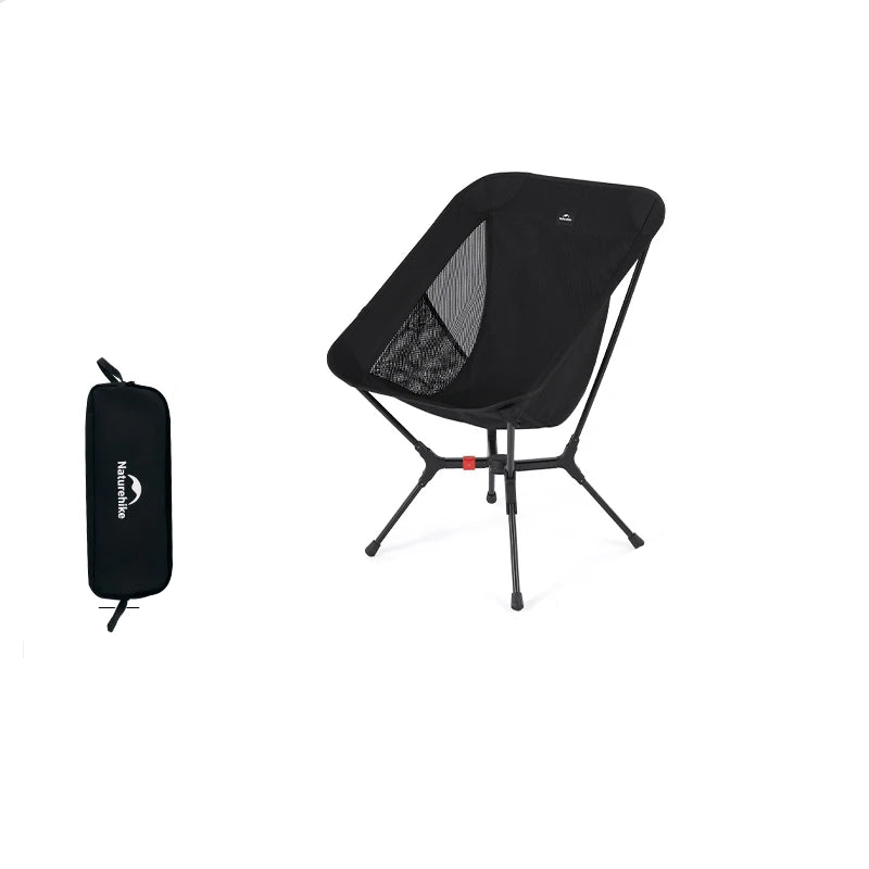 Portable Folding Camping Chair Black Camp Furniture - Tophatter Daily Deals