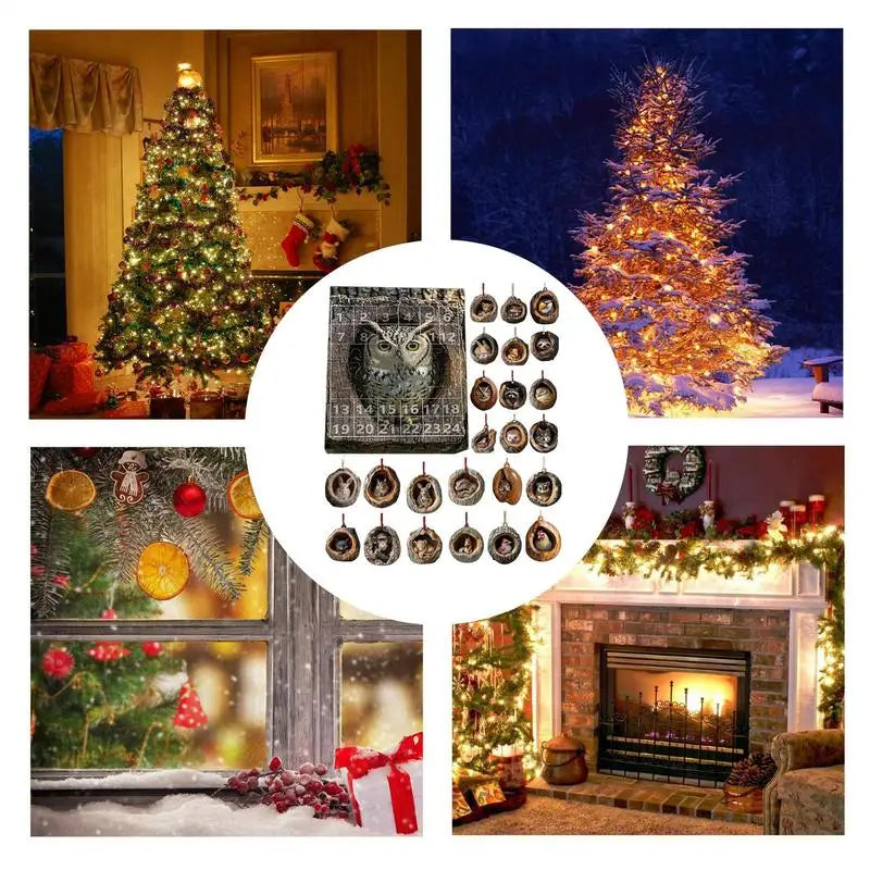 Advent Calendar Cat Countdown Hanging Tree Ornaments - Tophatter Daily Deals