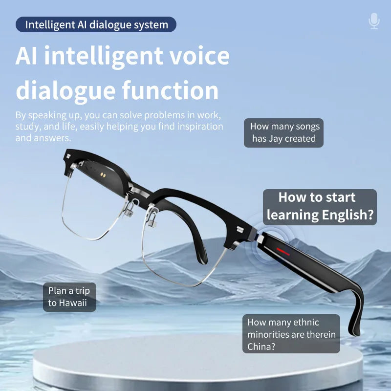 Smart Translation Glasses Bluetooth Call Voice Assistant - Tophatter Daily Deals