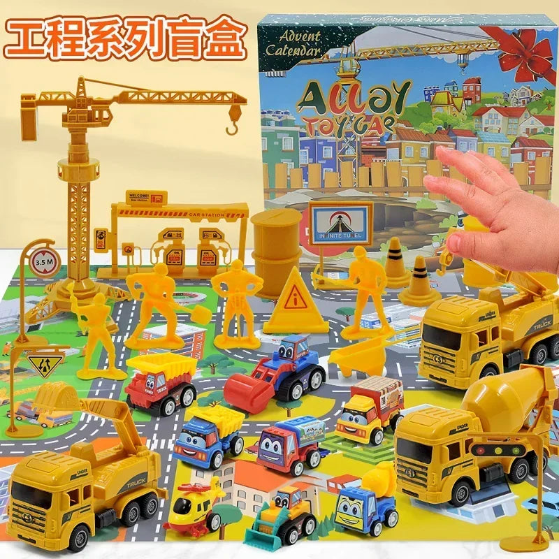 Advent Calendar Car Toys Box Kids 24 Day Christmas Gift - Tophatter Daily Deals