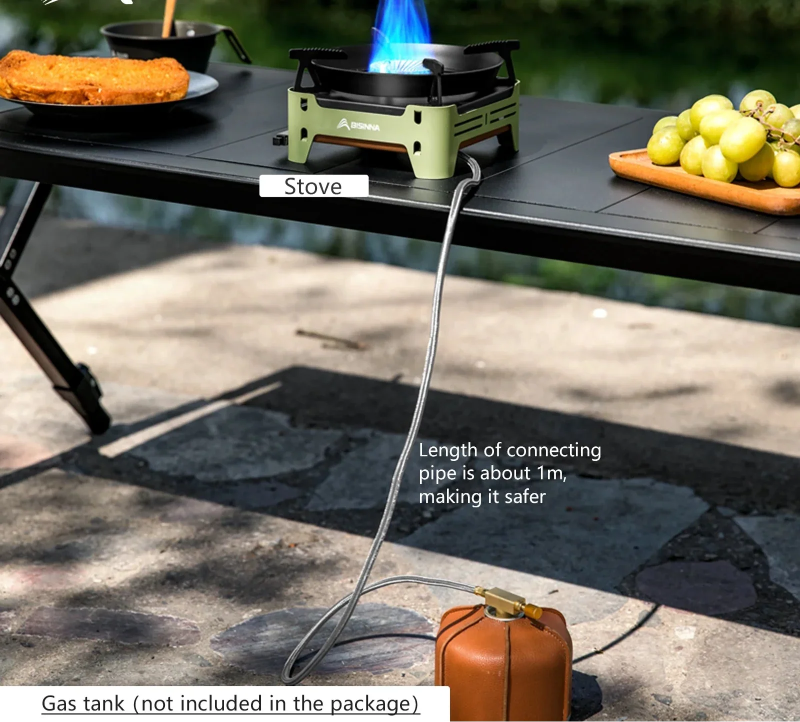 Camping Gas Stove Cassette Furnace Green Camp Cooking - Tophatter Daily Deals
