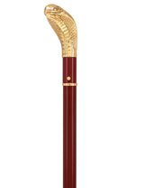 Custom RC Swords Brass Snake Handle Sword Cane – Mahogany Metal Shaft, 29" Blade Sword Canes - Tophatter Daily Deals
