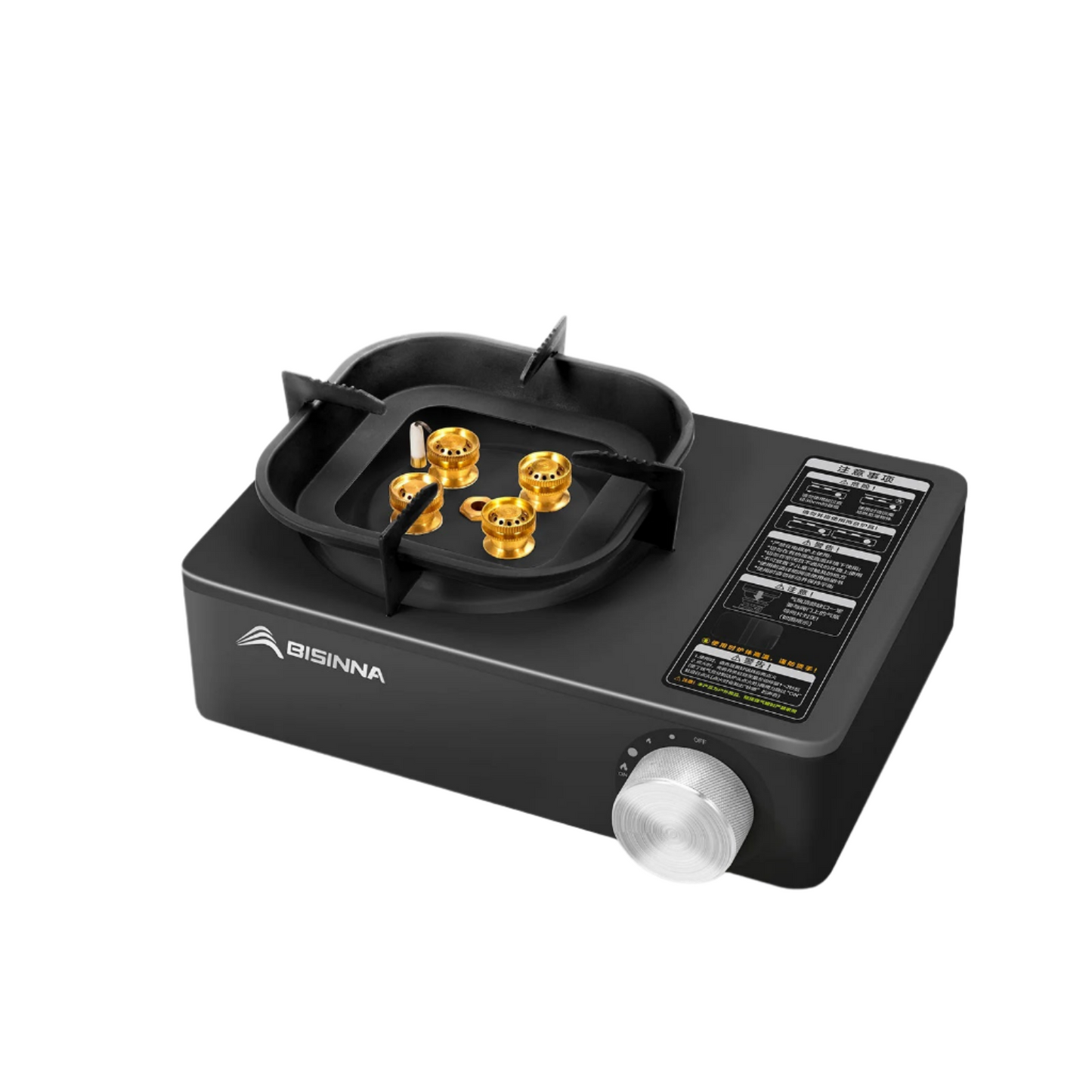 5800W Camping Gas Stove Overvoltage Protection Black Camp Cooking - Tophatter Daily Deals