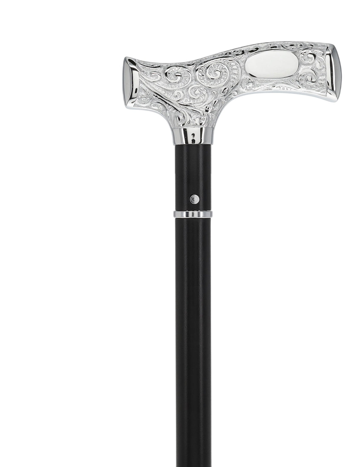 Custom RC Swords Engravable Chrome Fritz Sword Cane – Black Metal Shaft, 29" Blade Sword Canes - Tophatter Daily Deals