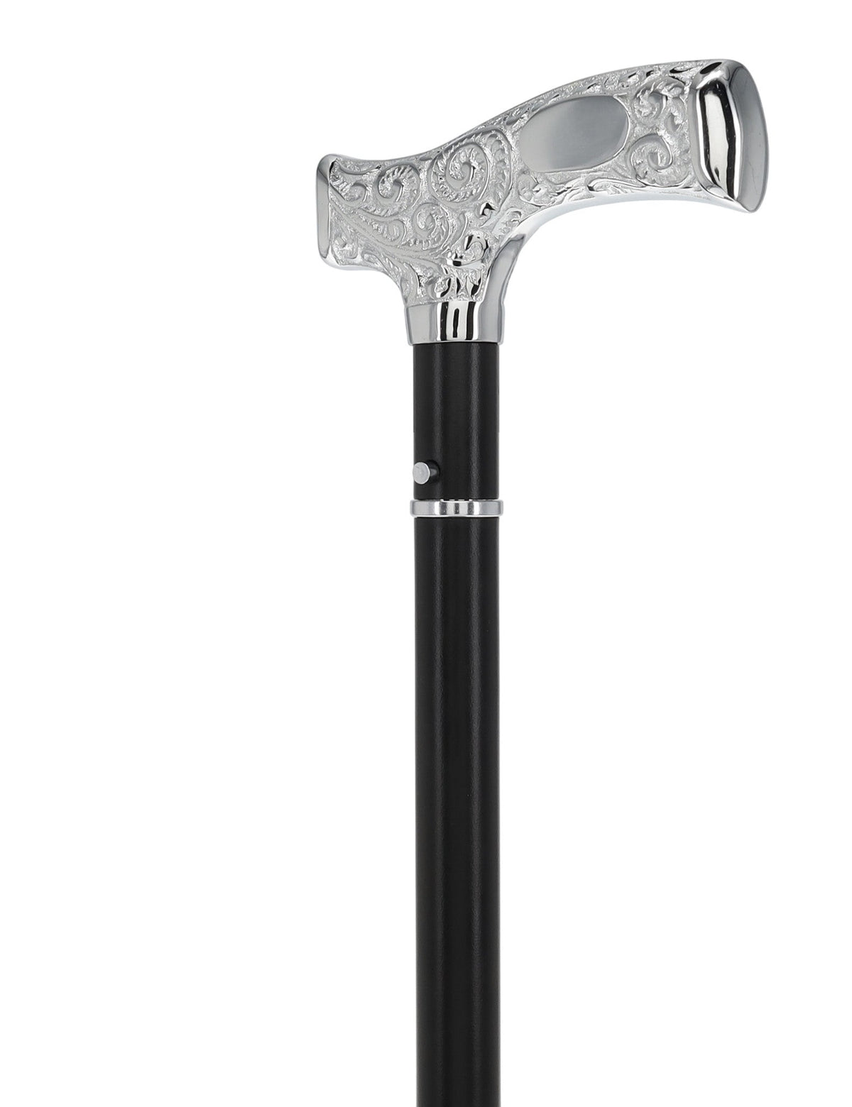 Custom RC Swords Engravable Chrome Fritz Sword Cane – Black Metal Shaft, 29" Blade Sword Canes - Tophatter Daily Deals