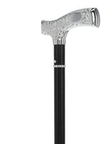 Custom RC Swords Engravable Chrome Fritz Sword Cane – Black Metal Shaft, 29" Blade Sword Canes - Tophatter Daily Deals