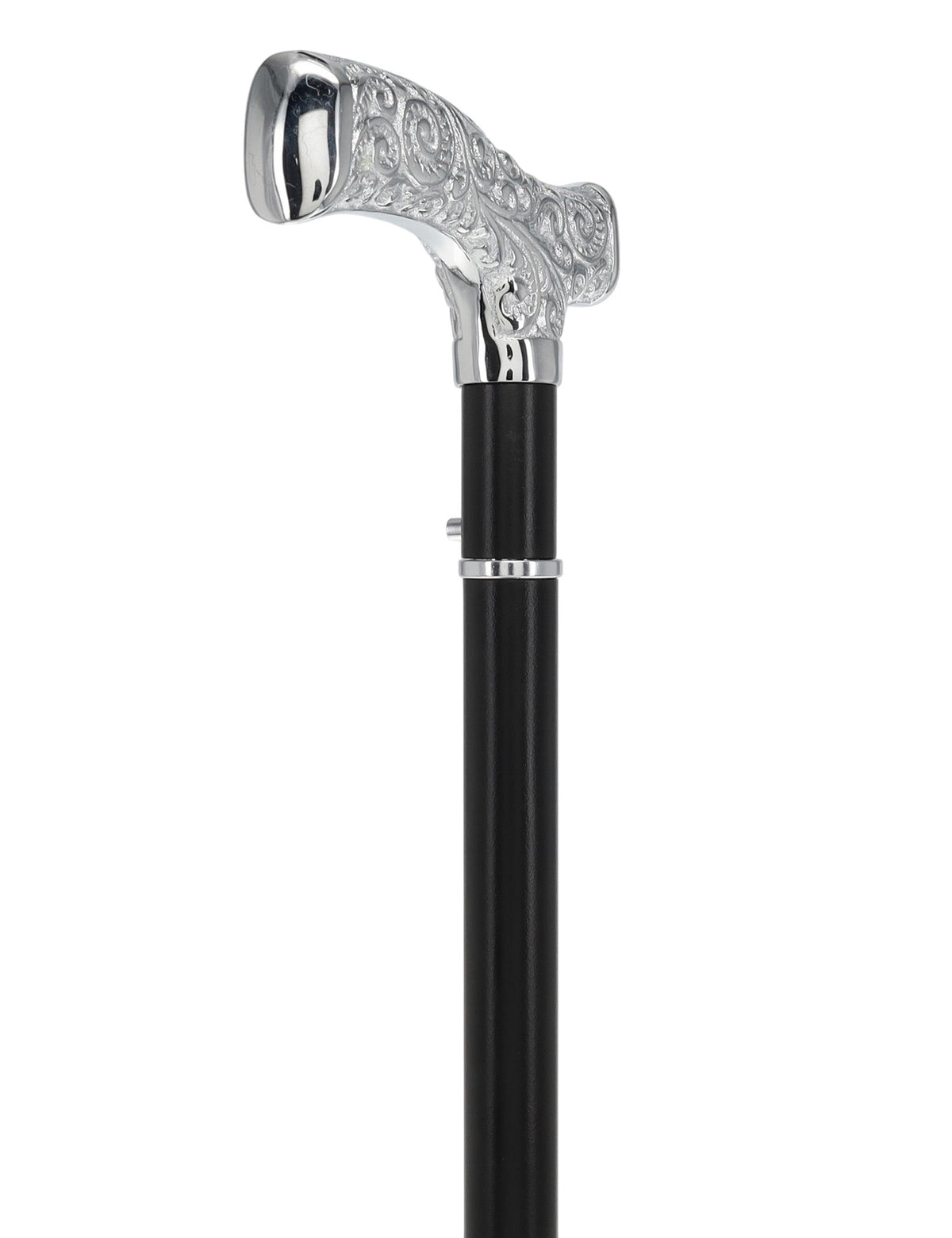 Custom RC Swords Engravable Chrome Fritz Sword Cane – Black Metal Shaft, 29" Blade Sword Canes - Tophatter Daily Deals