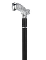 Custom RC Swords Engravable Chrome Fritz Sword Cane – Black Metal Shaft, 29" Blade Sword Canes - Tophatter Daily Deals